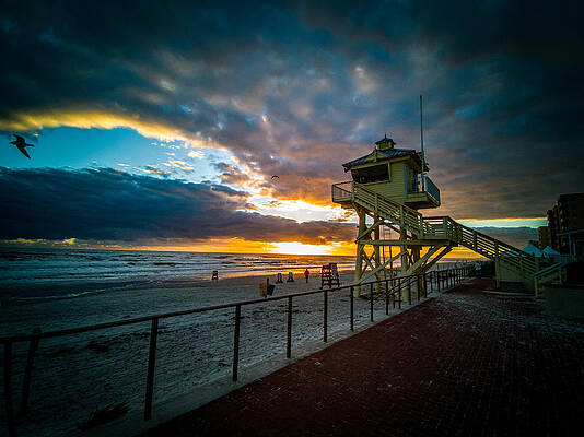 NSB Lifeguard Tower at Sunrise #2 by Danny Mongosa NSB Lifeguard Tower at Sunrise #2 by Danny Mongosa