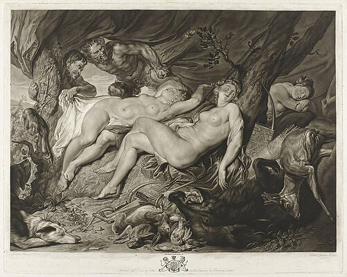 Nymphs and Satyrs Print by Richard Earlom