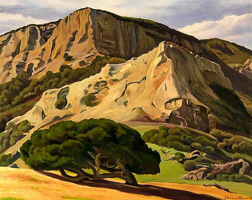 Wall Art - Painting - Oaks And Rocks - San Luis Obispo by Mountain Dreams