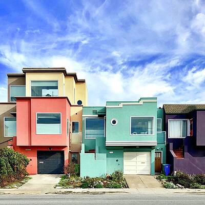 Wall Art - Photograph - Ocean Beach Houses  by Julie Gebhardt