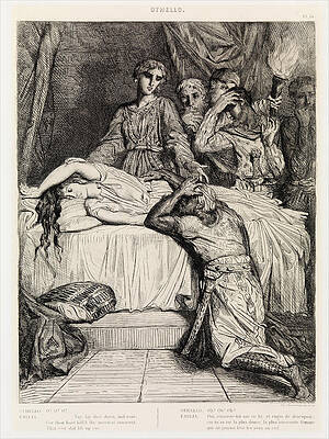  Oh Oh Oh , plate 14 from Othello Act 5, Scene 2 Print by Theodore Chasseriau