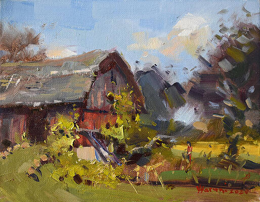 Old Red Barn Paintings Fine Art America
