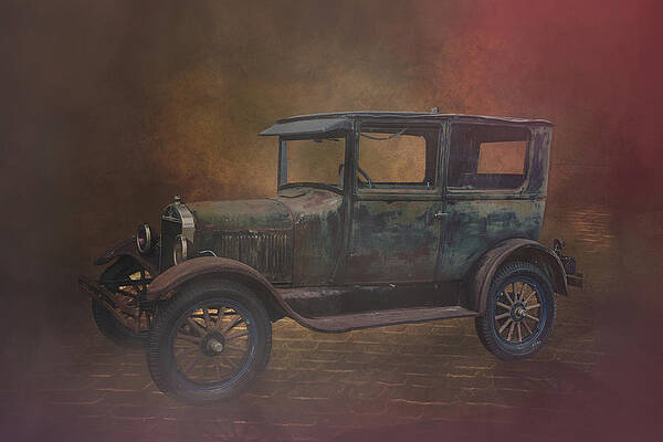 Wall Art - Photograph - Old Car with textured effect by Sue Leonard