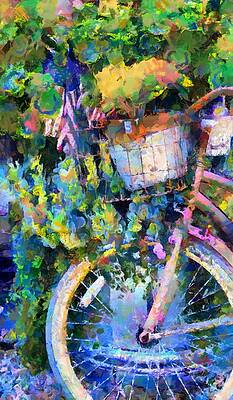 Old Glory on a Pink Bicycle Abstract by Floyd Snyder Old Glory on a Pink Bicycle Abstract by Floyd Snyder