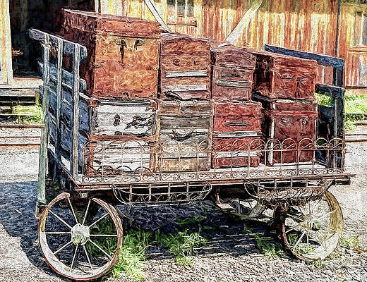 Old Luggage Cart by Macro Abundance Art Old Luggage Cart by Macro Abundance Art