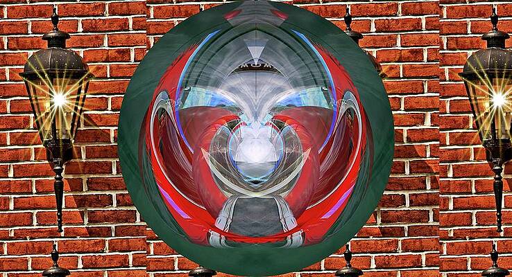 Old pickup and window reflection as art polar coordinates by Karl Rose Old pickup and window reflection as art polar coordinates by Karl Rose