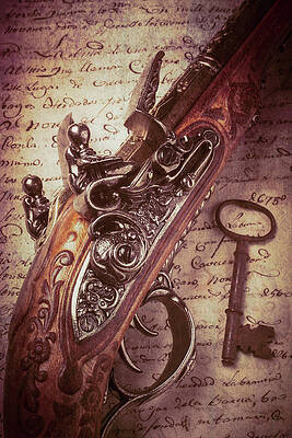 Old Pistole And Key by Garry Gay Old Pistole And Key by Garry Gay