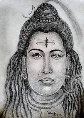 Learn How to Draw Lord Shiva Face (Hinduism) Step by Step : Drawing  Tutorials