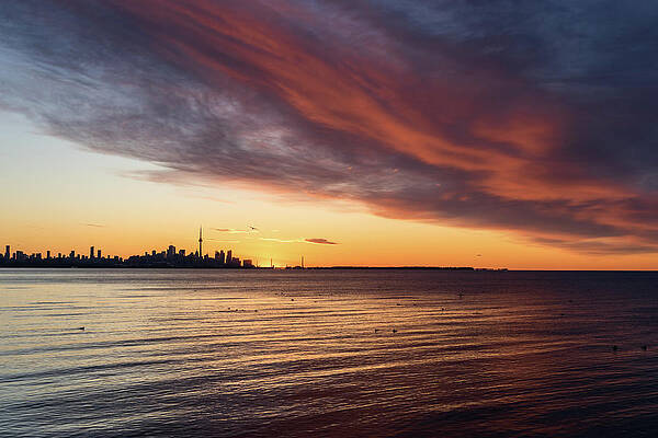 On the Verge of Sunrise - Dramatic Cloudscape over Toronto Skyline by Georgia Mizuleva On the Verge of Sunrise - Dramatic Cloudscape over Toronto Skyline by Georgia Mizuleva
