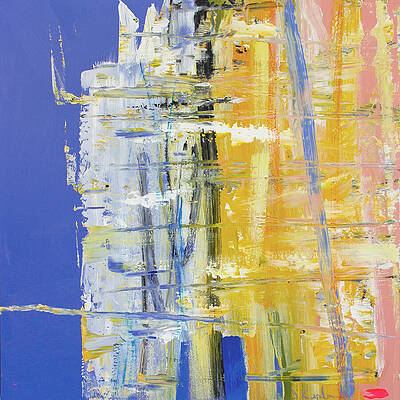 Wall Art - Painting - Opt.35.24 'Fearless' by Derek Kaplan