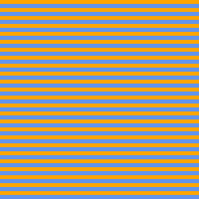 [ Thumbnail: Orange and Cornflower Blue Colored Stripes/Lines Pattern Acrylic Print ]