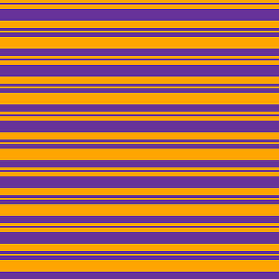 [ Thumbnail: Orange and Purple Colored Stripes Pattern Acrylic Print ]
