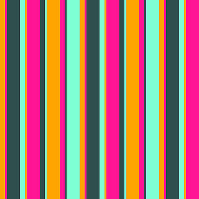 [ Thumbnail: Orange, Deep Pink, Dark Slate Gray, and Aquamarine Colored Striped/Lined Pattern Poster ]
