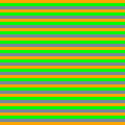 [ Thumbnail: Orange, Lime, and Light Slate Gray Colored Lined/Striped Pattern Tapestry ]