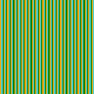 [ Thumbnail: Orange, Turquoise, and Green Colored Lines Pattern Acrylic Print ]