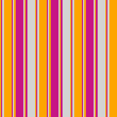[ Thumbnail: Orange, Violet, and Light Grey Colored Striped/Lined Pattern Acrylic Print ]