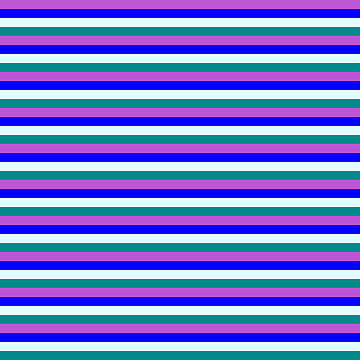 [ Thumbnail: Orchid, Blue, Light Cyan, and Dark Cyan Colored Stripes Pattern Duvet Cover ]