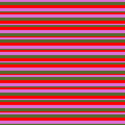 [ Thumbnail: Orchid, Dark Olive Green, and Red Colored Lined/Striped Pattern Tapestry ]
