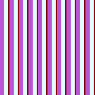 [ Thumbnail: Orchid, Light Cyan, and Dark Red Colored Stripes/Lines Pattern Art Print ]