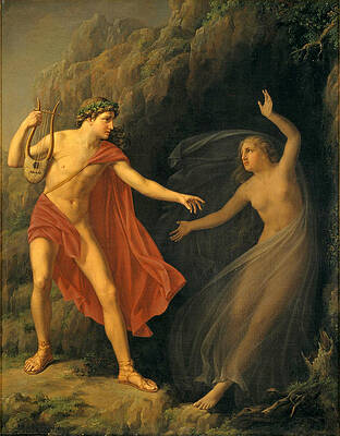Orpheus and Eurydice Print by Carl Andreas August Goos