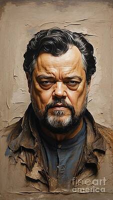 Wall Art - Digital Art - Orson Welles A Cinematic Maestro Unveiled by Sapiens Verbum