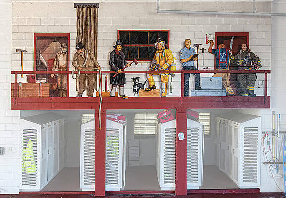 Our First Firehouse - Panel 2 by Punta Gorda Historic Mural Society Our First Firehouse - Panel 2 by Punta Gorda Historic Mural Society
