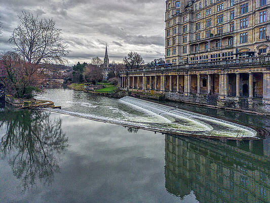 Wall Art - Photograph - Overlooking Pulteney Bridge - Reflections on the River Avon by Stuart Chard