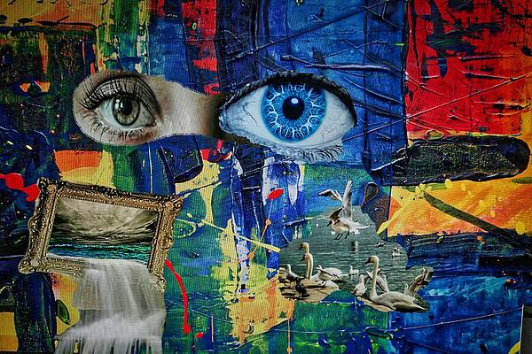 Abstract Waterfall Mixed Media Fine Art America