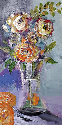 Painterly Vase and Floral Arrangement by Lisa Kaiser Painterly Vase and Floral Arrangement by Lisa Kaiser