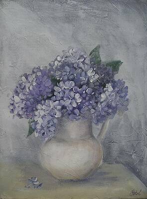 Pale blue flower painting by Chris Hobel Pale blue flower painting by Chris Hobel