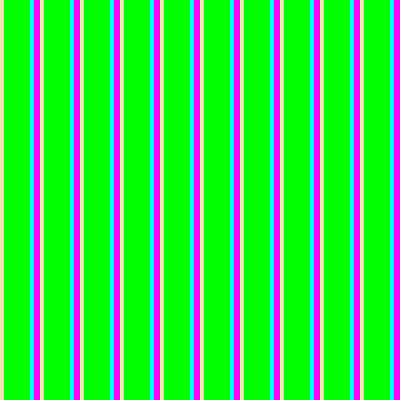 [ Thumbnail: Pale Goldenrod, Lime, Cyan, and Fuchsia Colored Striped/Lined Pattern Art Print ]