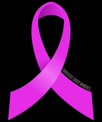 Wall Art - Digital Art - Pancreatic Cancer Awareness Ribbon by Flippin Sweet Gear