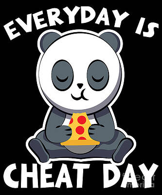 Panda Eats Pizza Fun Anti Diet Gift by J M Panda Eats Pizza Fun Anti Diet Gift by J M