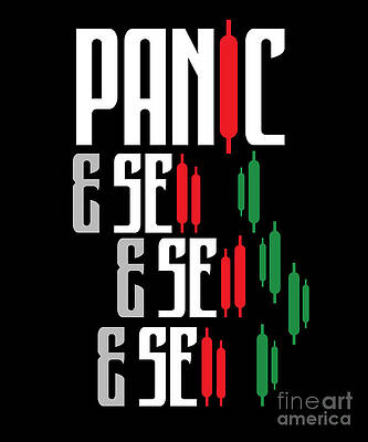 Wall Art - Digital Art - Panic Sell Stock Market Crash Trading Forex Gift by Thomas Larch