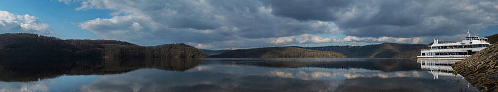 Panoramic view of a barrier lake in Eifel Germany by Mizantroop Photography Panoramic view of a barrier lake in Eifel Germany by Mizantroop Photography