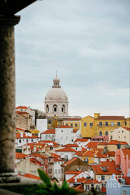 Wall Art - Photograph - Panoramic view of city roofs in Lisbon, Portugal. by Jelena Jovanovic