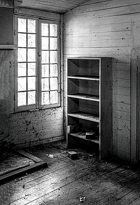 Pantry Long Empty, Black and White by Marcy Wielfaert Pantry Long Empty, Black and White by Marcy Wielfaert