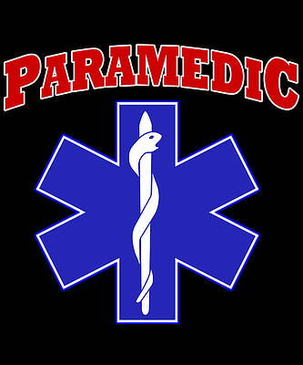 Wall Art - Digital Art - Paramedic EMS Symbol by Flippin Sweet Gear