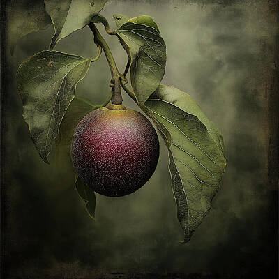 Wall Art - Digital Art - Passion Fruit on a Tree DAY 639 by Yo Pedro