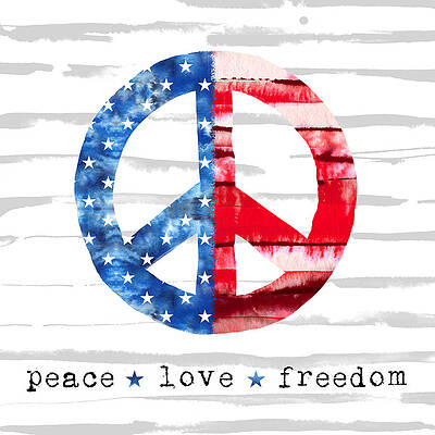 Wall Art - Painting - Peace Love Freedom - Art by Jen Montgomery by Jen Montgomery