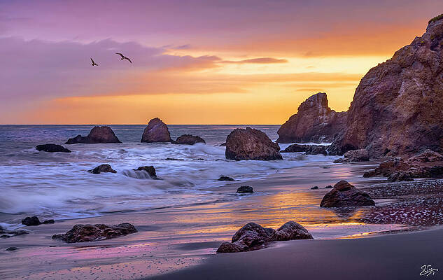 Peaceful Sunset At El Matador by Endre Balogh Peaceful Sunset At El Matador by Endre Balogh