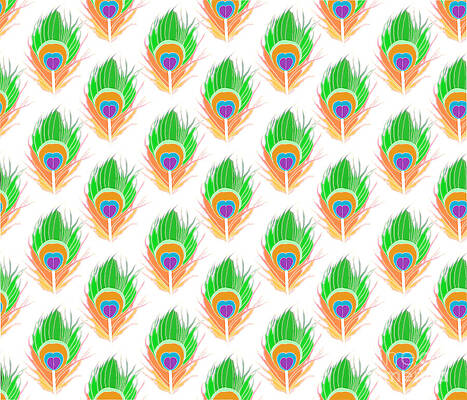 Peacock Feather repeating pattern by Priscilla Wolfe Peacock Feather repeating pattern by Priscilla Wolfe