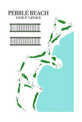 Wall Art - Digital Art - Pebble Beach Golf Links by Flop Shot Studio
