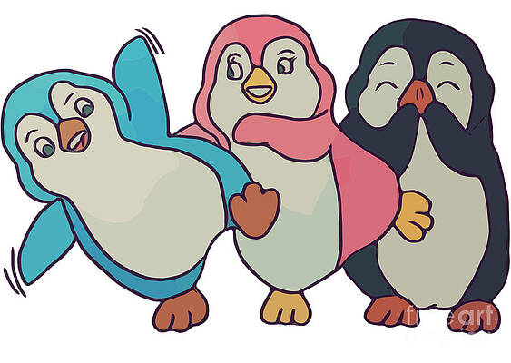 Penguin Cartoon Drawings - Pixels