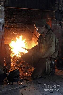 Pensive by the fireplace by Joe Southern