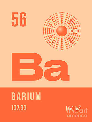Wall Art - Digital Art - Periodic Element A - 56 Barium Ba by Organic Synthesis