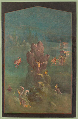 Perseus And Andromeda In Landscape Print by Anonymous