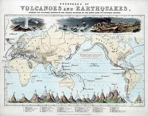 Phenomena of Volcanoes and Earthquakes, 1862 by John Emslie Phenomena of Volcanoes and Earthquakes, 1862 by John Emslie