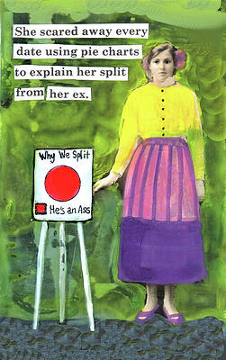 Wall Art - Painting - Pie Charts to Explain Break Ups by Jo Potocki