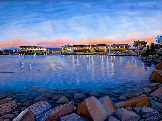 Wall Art - Digital Art - Pier Attractions From A Distance by Eris And AI